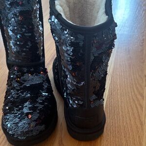 UGG Black Sequin Winter Boots